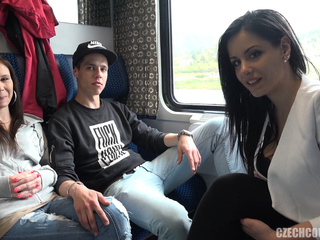 Foursome Sex in Public TRAIN