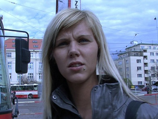 CZECH STREETS – Ilona takes cash for public sex
